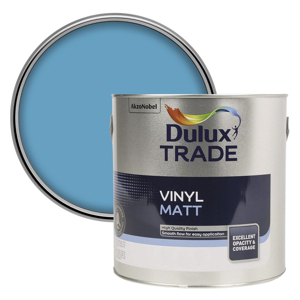 Dulux Vinyl Matt Colour Futures Emulsion Paint Intense Azure 2.5L
