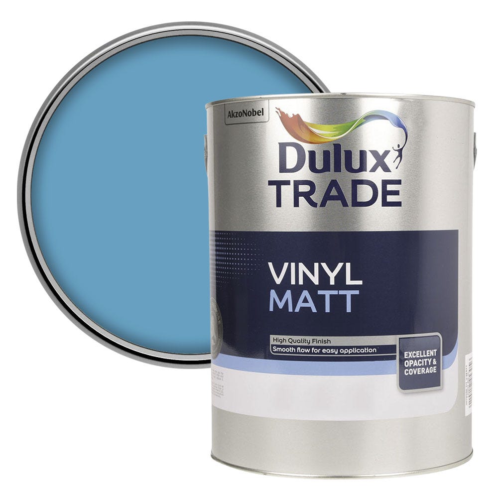 Dulux Vinyl Matt Colour Futures Emulsion Paint Intense Azure 5L