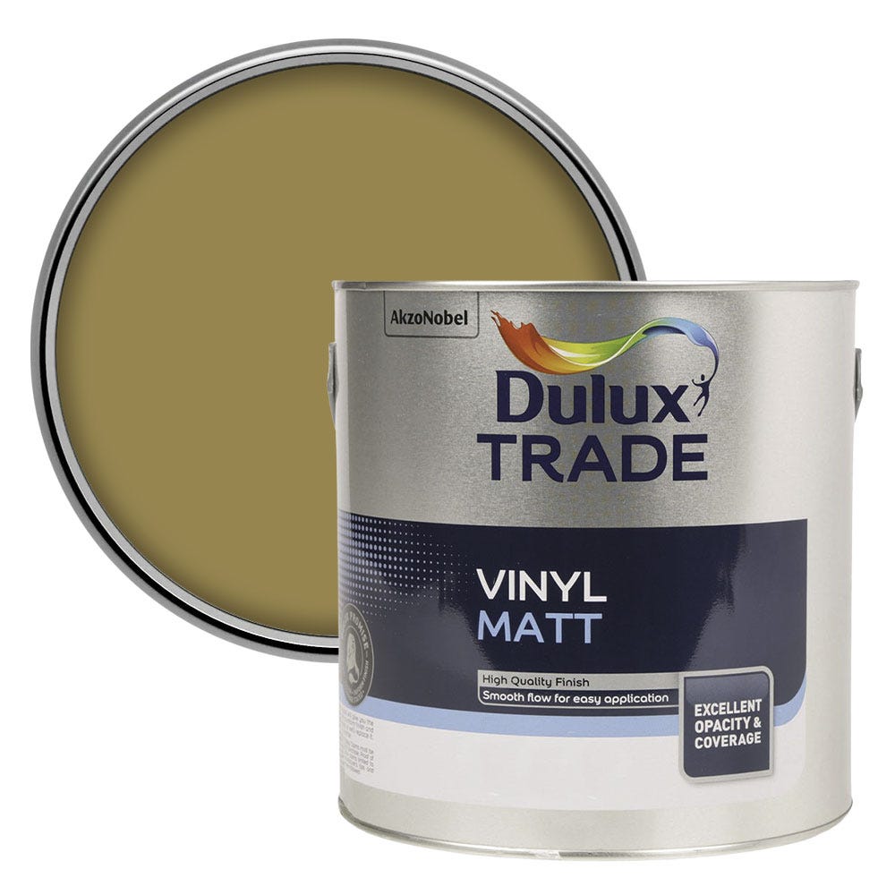 Dulux Vinyl Matt Colour Futures Emulsion Paint Vivid Khaki 2.5L