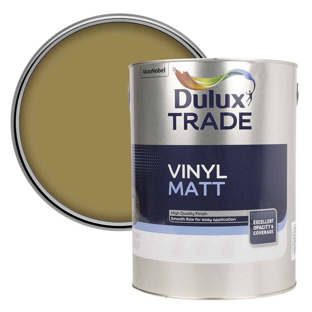 Dulux Vinyl Matt Colour Futures Emulsion Paint Vivid Khaki 5L