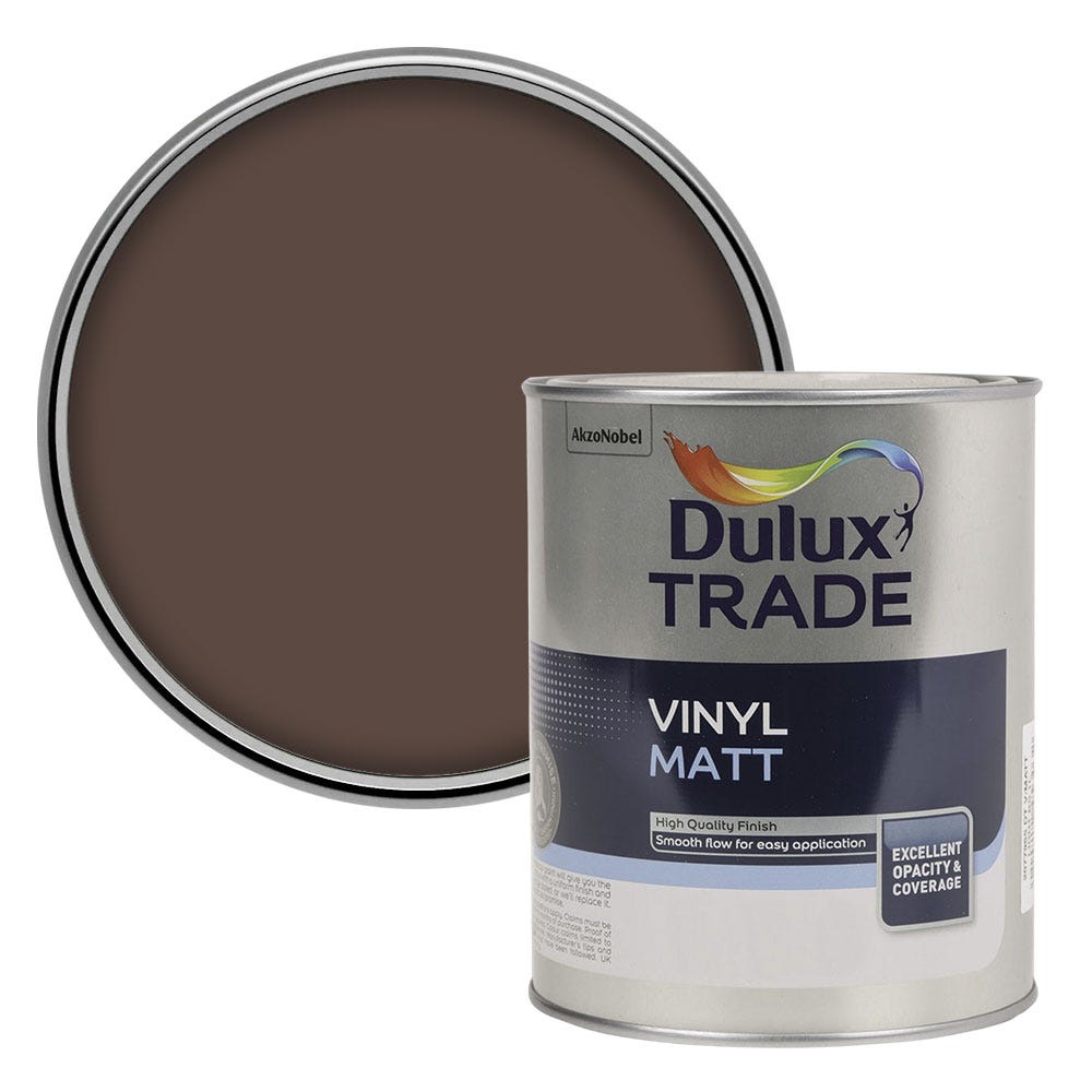 Dulux Vinyl Matt Colour Futures Emulsion Paint Saddle Brown 1L