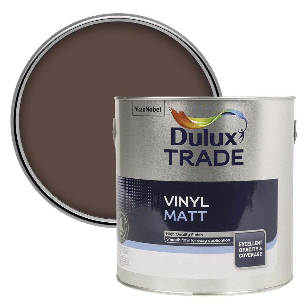 Dulux Vinyl Matt Colour Futures Emulsion Paint Saddle Brown 2.5L
