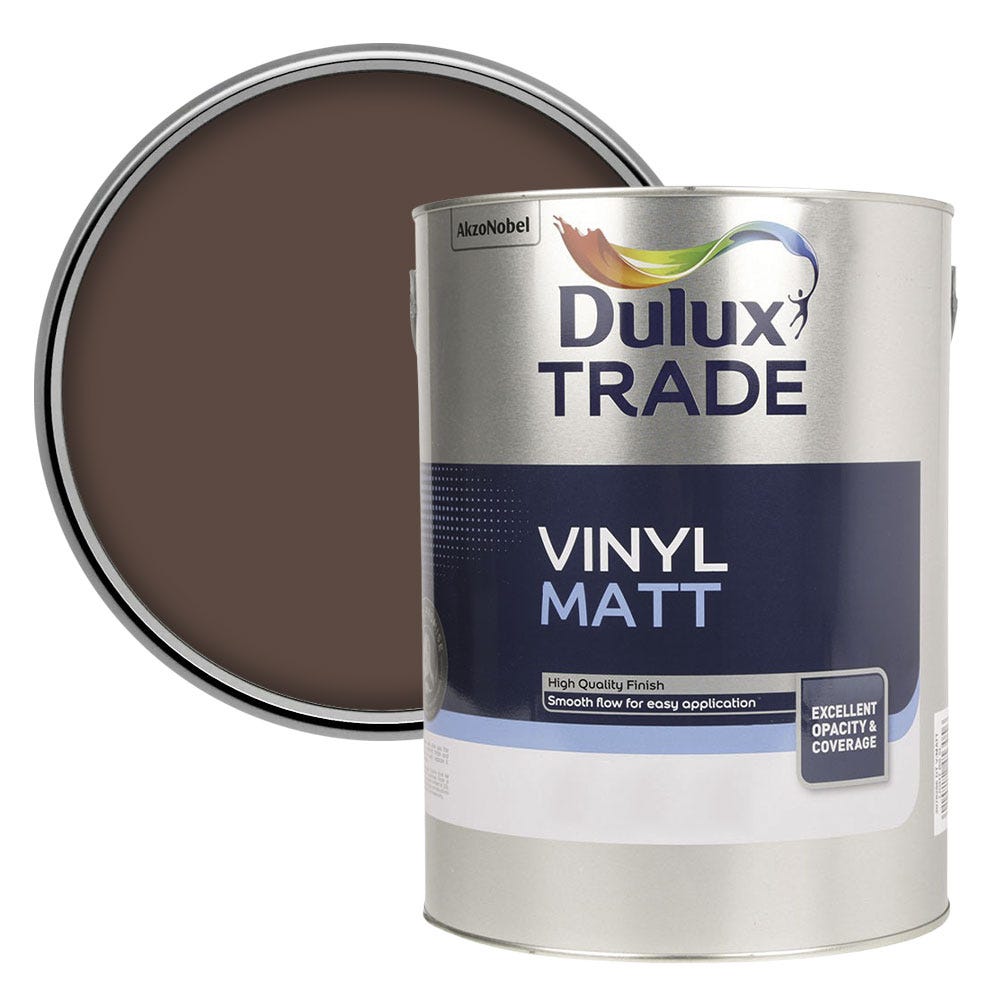 Dulux Vinyl Matt Colour Futures Emulsion Paint Saddle Brown 5L