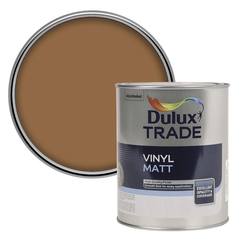 Dulux Vinyl Matt Colour Futures Emulsion Paint Rustic Chestnut 1L