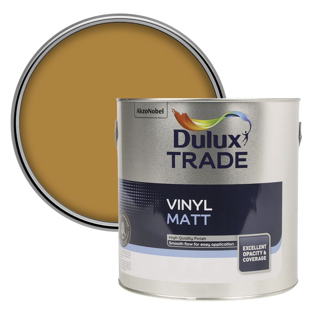 Dulux Vinyl Matt Colour Futures Emulsion Paint Tuscan Gold 2.5L