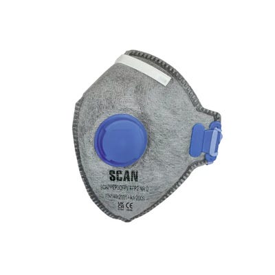 Scan Fold Flat Odour Valved Dust Mask FFP2 Pack of 3