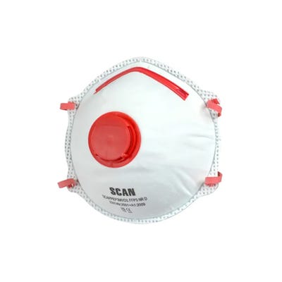 Scan Moulded Valved Dust Mask FFP3 Pack of 2