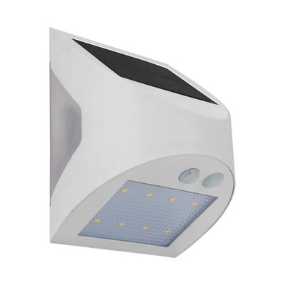 Luceco Prysm 3W IP54 Solar PIR Wall Light White LEXSW30W40-01