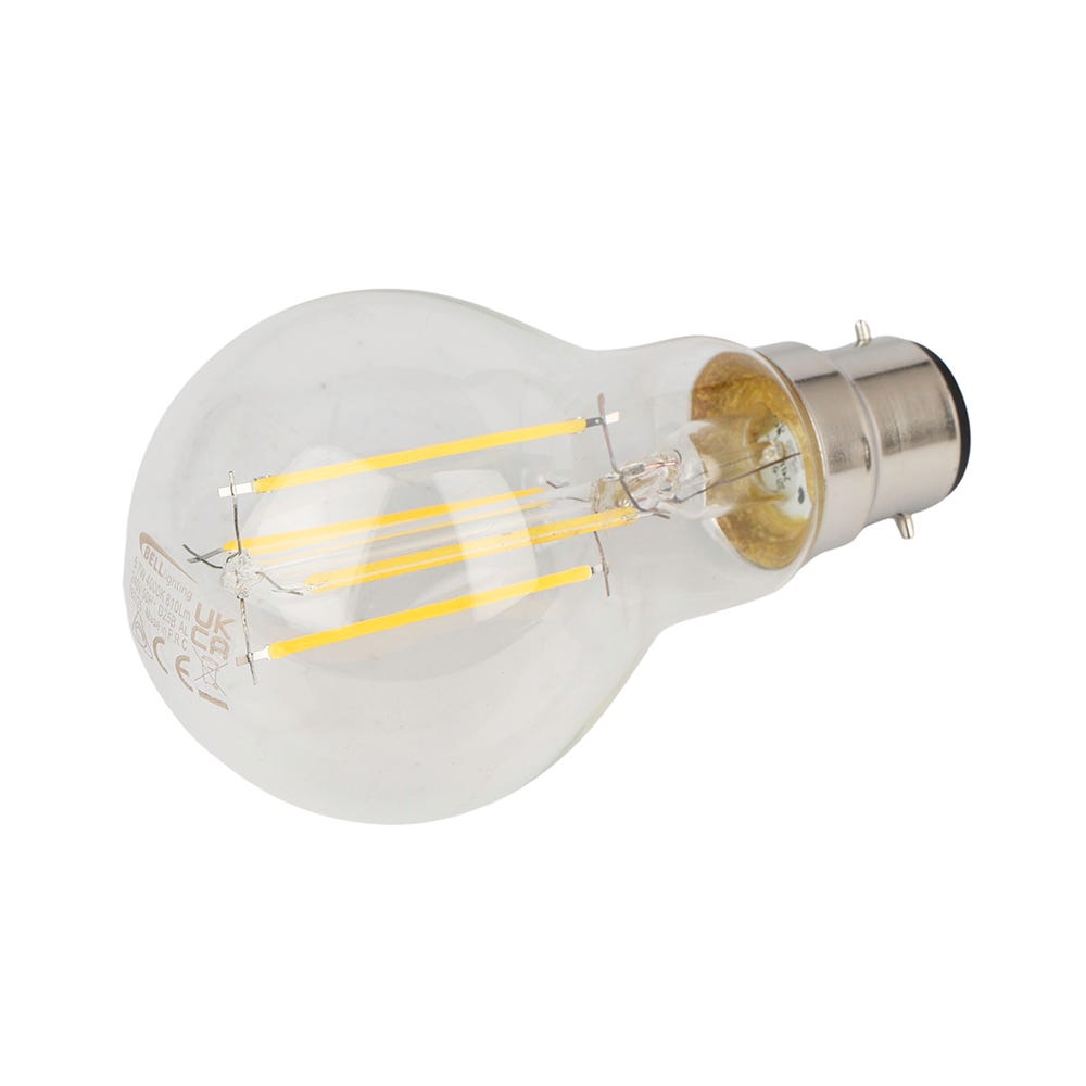 Bell Lighting 5.7W LED Filament Lamp GLS Cool White Dimmable BC