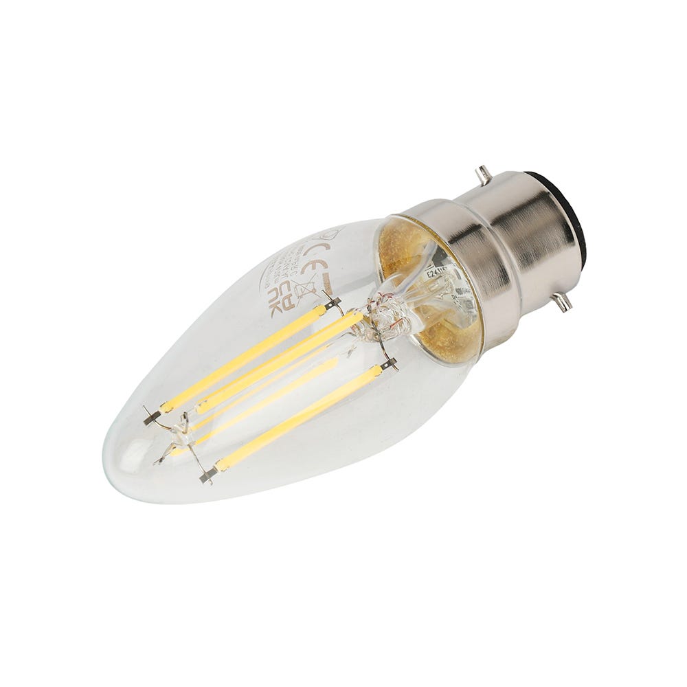 Bell Lighting 3.3W LED Filament Candle Lamp Cool White Dimmable BC