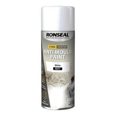 Ronseal Anti-Mould Spray Paint Matt White 400ml