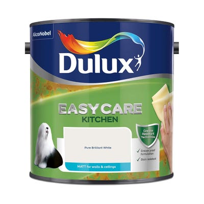 Dulux Easycare Kitchen Paint Matt Pure Brilliant White 2.5L