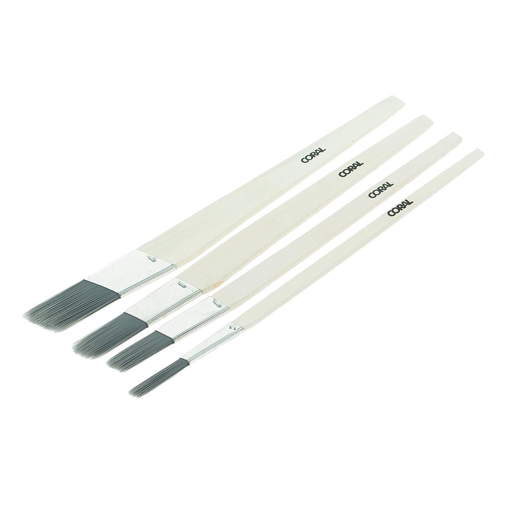Coral Precision Lining Fitch Paint Brush Set Pack of 4