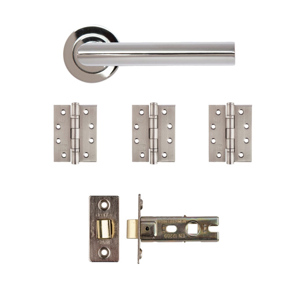 Deanta Ares Latch Door Handle Kit Certifire Polished Chrome