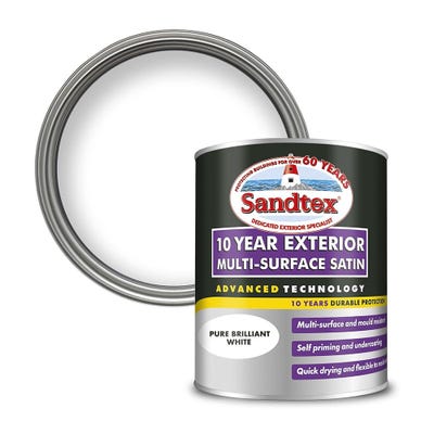 Sandtex 10 Year Multi Surface Satin Exterior Paint 750ml