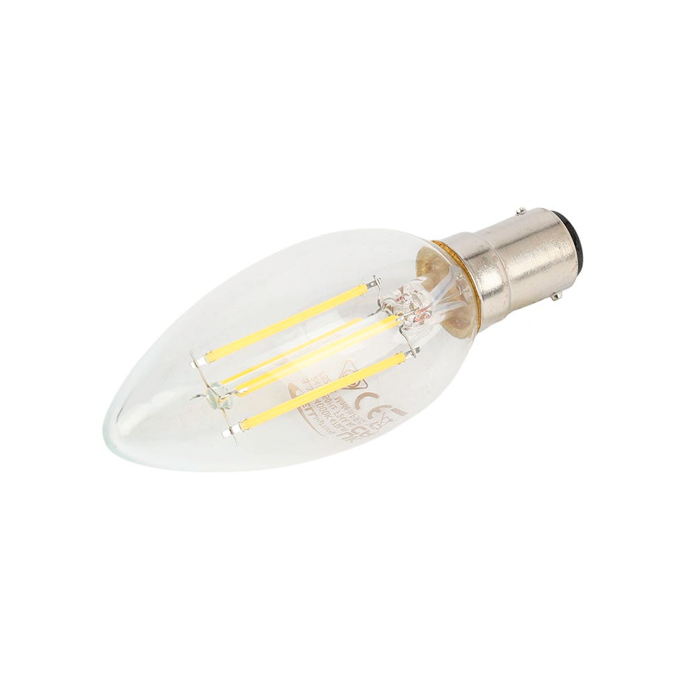 Bell Lighting 3.3W LED Filament Candle Lamp Cool White Dimmable SBC