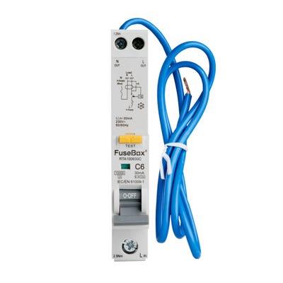 FuseBox RCBO 10kA Single Pole 6A Type A