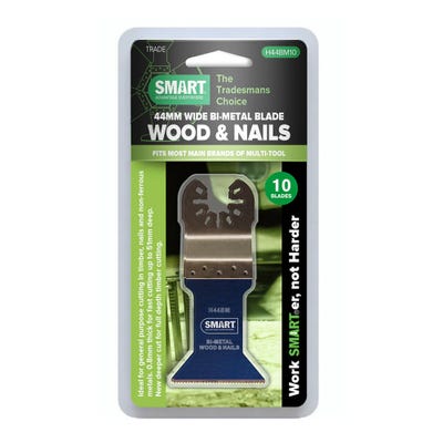 Smart 44mm Bi-Metal Wood & Nails Multi Tool Blades Pack of 10