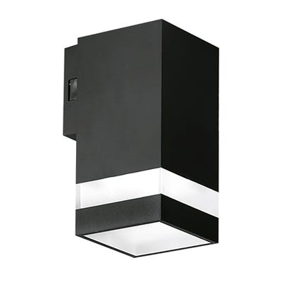 Aurora Enlite 5W IP65 CCT LED Coastal Square Up or Down Wall Light WL12/CS