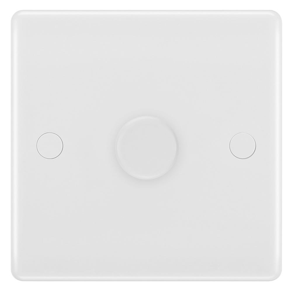 BG 150W 1 Gang 2 Way Push Master Smart Dimmer Switch White 881