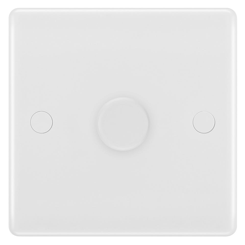 BG 150W 1 Gang 2 Way Push Secondary Smart Dimmer Switch White 881