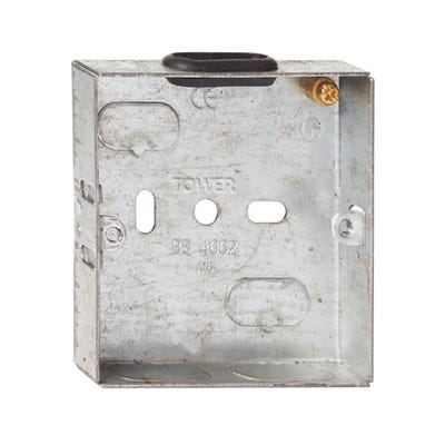 Tower 1 Gang 16mm Metal Back Box DB152