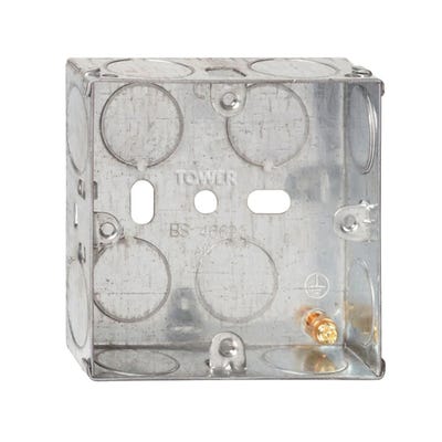 Tower 1 Gang 25mm Metal Back Box DB162