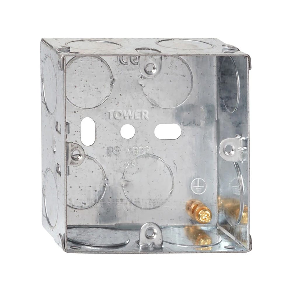 Tower 1 Gang 35mm Metal Back Box DB164