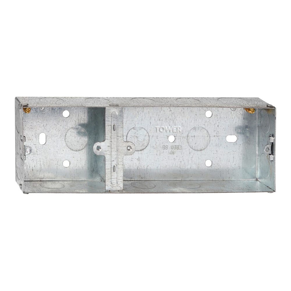 Tower Dual 1 Gang & 2 Gang 35mm Metal Back Box
