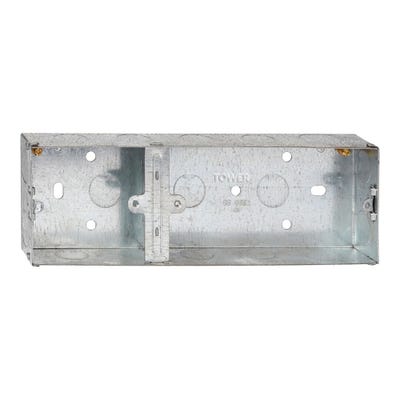 Tower Dual 1 Gang & 2 Gang 35mm Metal Back Box