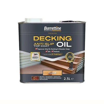 Barrettine Anti-Slip Decking Oil Clear 2.5L