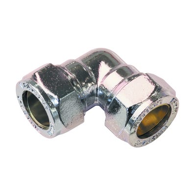 Compression Chrome Elbow 15mm