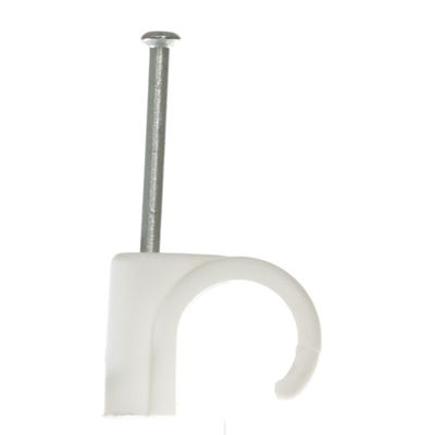 Plastic Nail On Pipe Clips 15mm