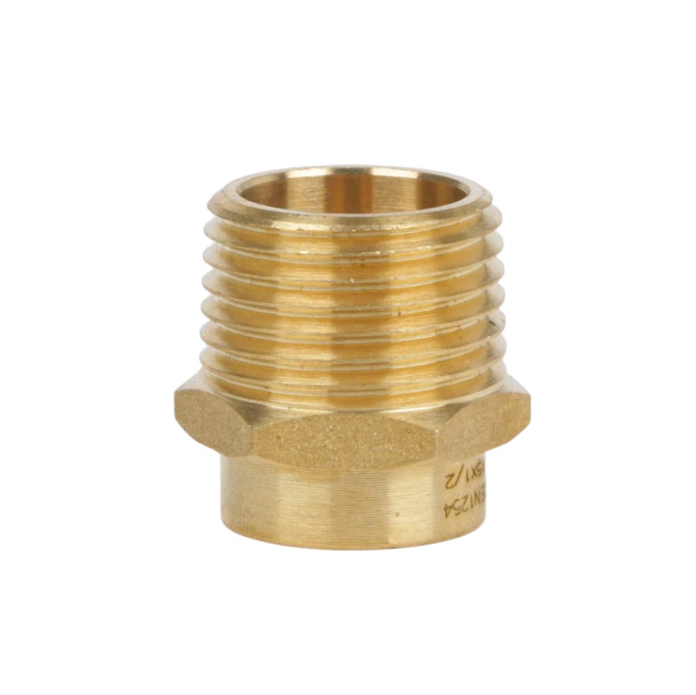 Solder Ring Male Iron Straight Connector 15mm x ½''