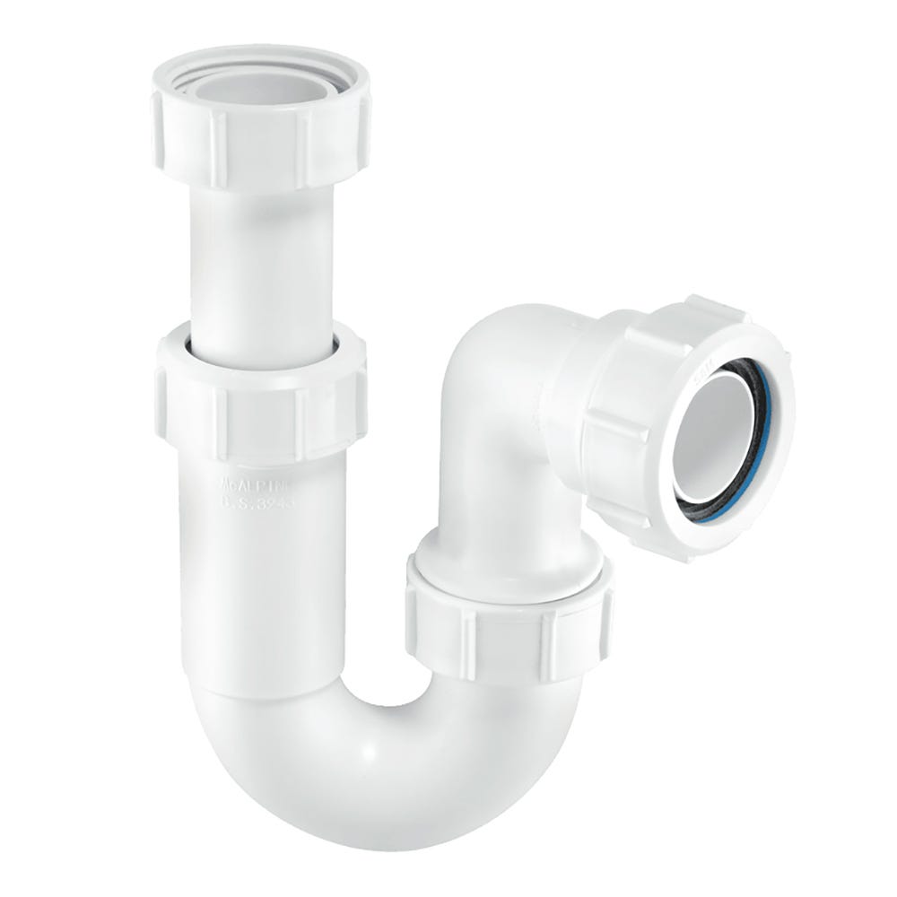 McAlpine ASC10 Adjustable Inlet Tubular Swivel P Trap 38mm