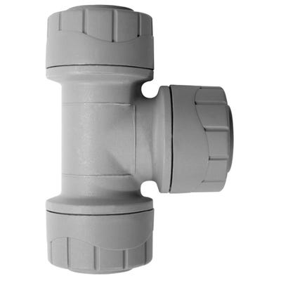 22mm Polypipe Polyplumb Equal Tee Grey PB222