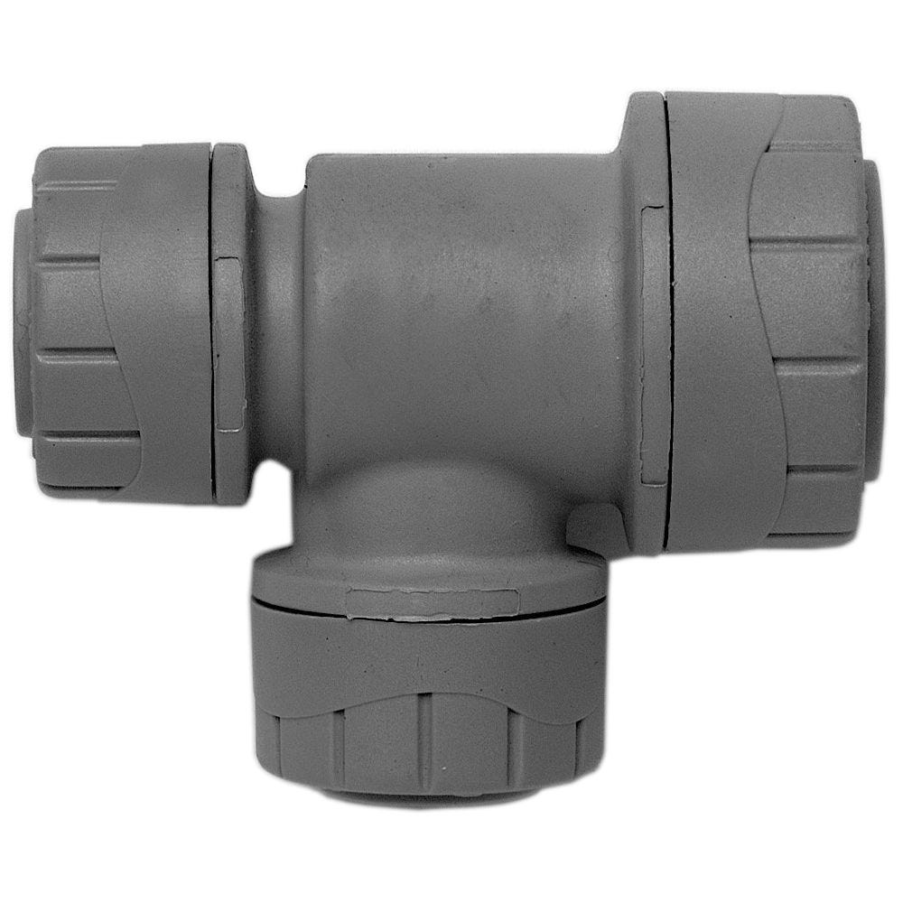 Polypipe Polyplumb Branch & One End Reducing Tee 22mm x 15mm x 15mm PB1522