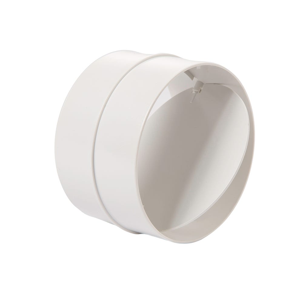 Manrose 100mm Round Ducting Conn/PVC & Back Draft Shutter