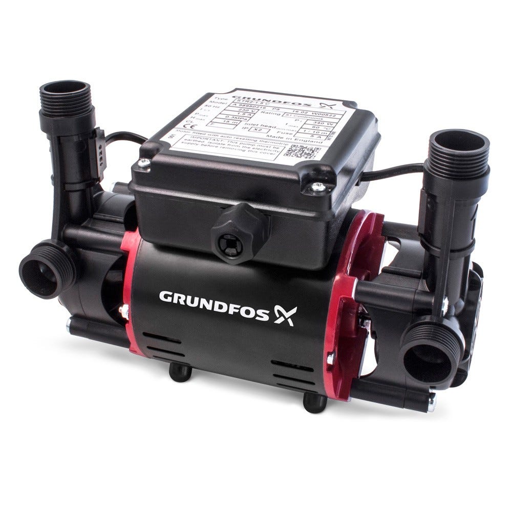Grundfos 2.0 Bar Positive Twin Impeller Shower Pump 98950217
