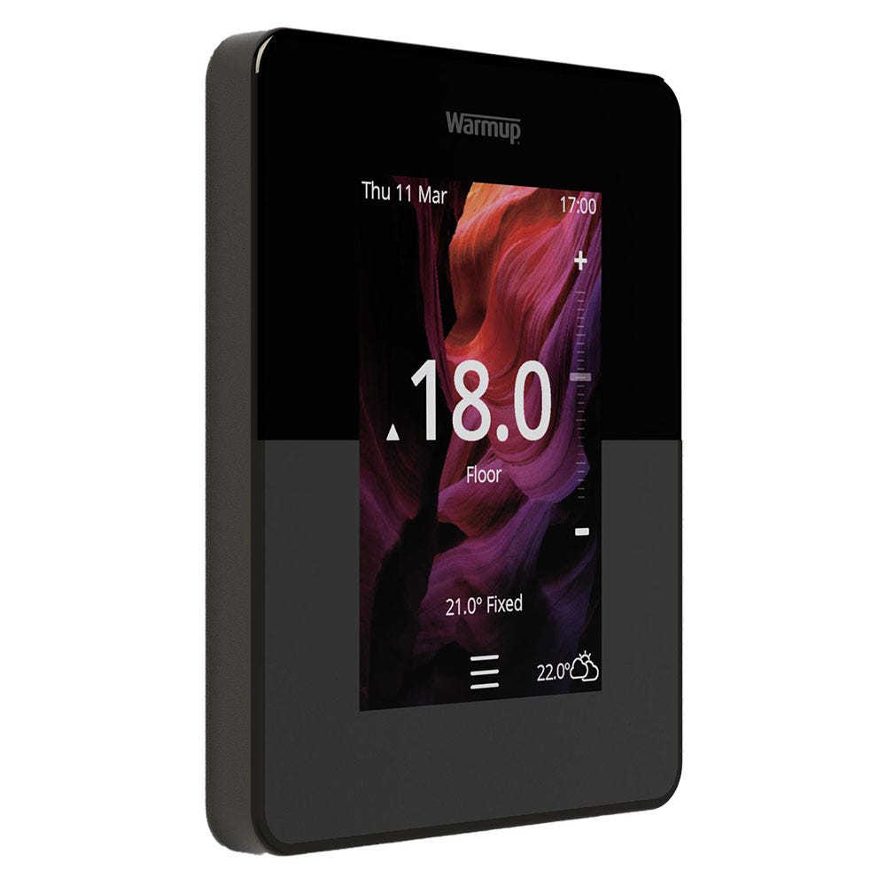 Warmup 6iE WiFi Thermostat Onyx Black