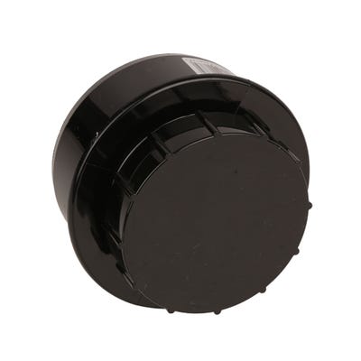 110mm FloPlast Soil Screwed Access Cap Black