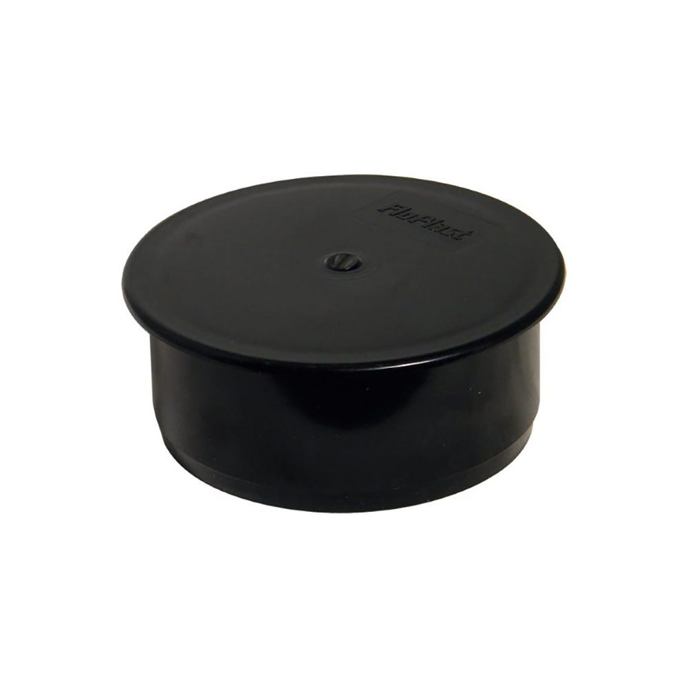Image of 110mm Floplast Soil Socket Plug Black