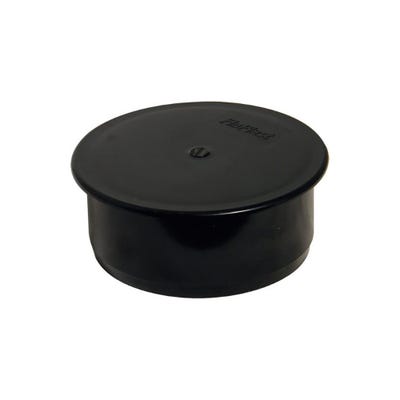 110mm FloPlast Soil Socket Plug Black