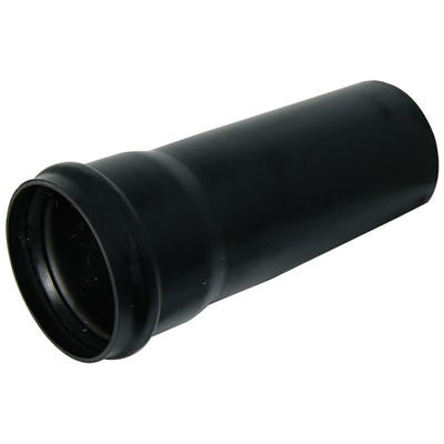 110mm FloPlast Soil Pipe Single Socket 3000mm Black