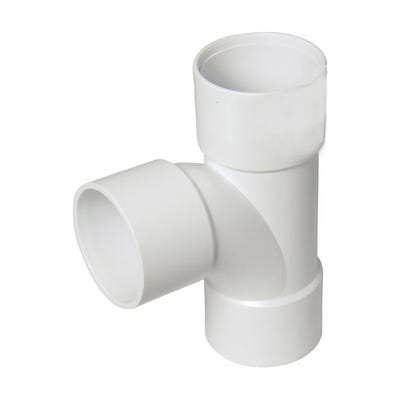 40mm FloPlast ABS Solvent Waste 92.5° Tee White