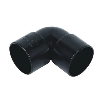 40mm FloPlast ABS Solvent Waste 90° Bend Black