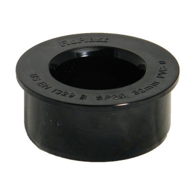 32mm FloPlast ABS Soil Solvent Waste Boss Adaptor Black