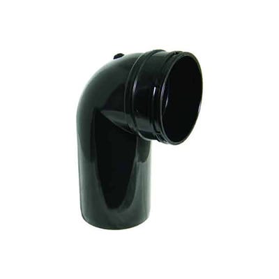 110mm FloPlast Solvent Soil 90° Close Couple Bend Single Socket Black