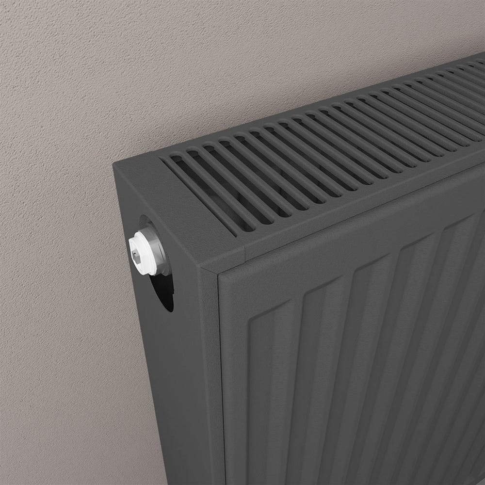 Compact Type 22 Double Panel Matt Anthracite Radiator 600 x 800mm