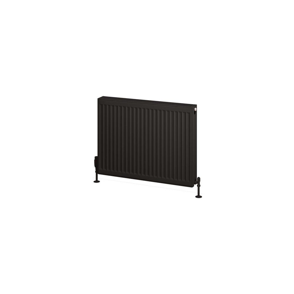 Compact Type 22 Double Panel Matt Black Radiator 600 x 800mm